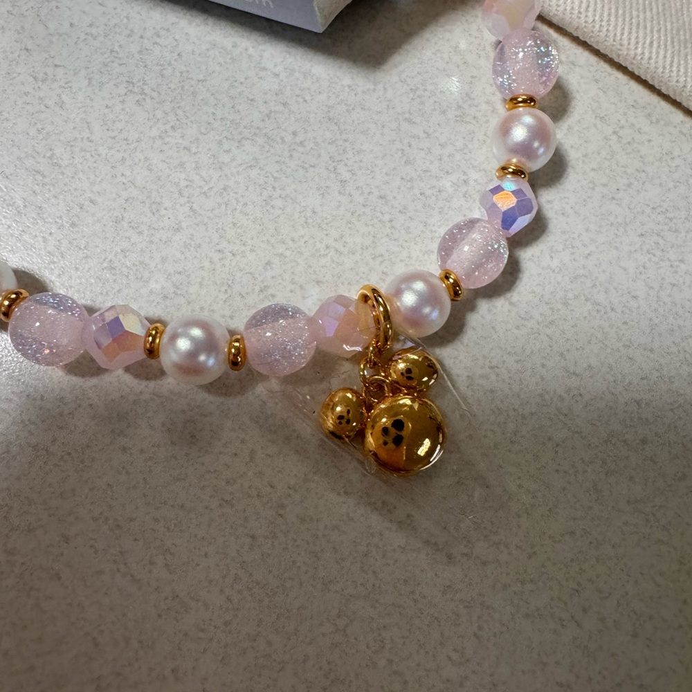Disney Parks Little Words Project Bracelet - Pink and Gold - Picture 2 of 3